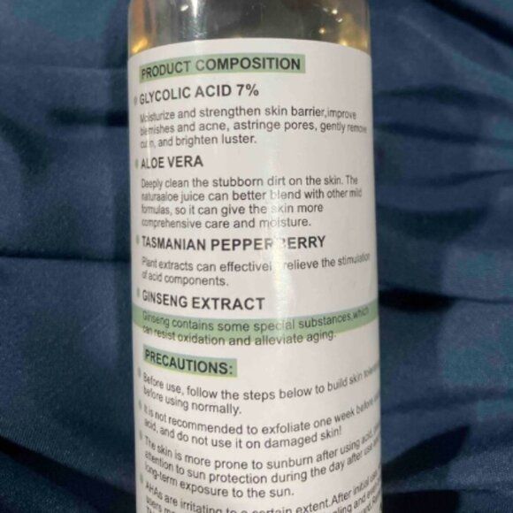 100ML Glycolic Acid 7% Toner,Glycolic Sour 7% Toning, Facial Exfoliation - Picture 7 of 7